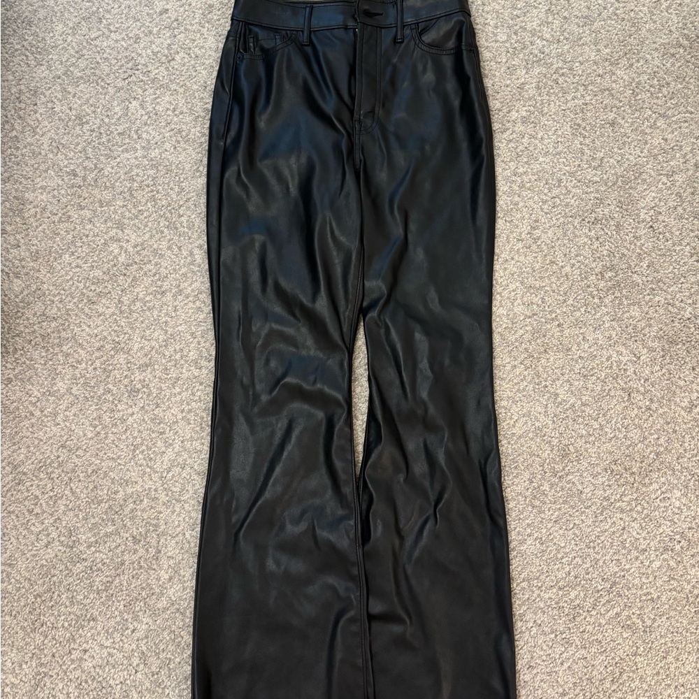 Black Faux Leather Pants